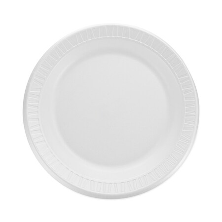 Dart Quiet Classic Laminated Foam Dinnerware, Plate, 9", White, PK500, 500PK 9PWQ